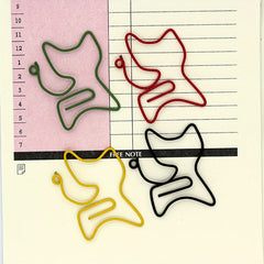 10pcs Kitten Shaped Paper Clips Metal Pins