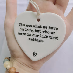Heart Shaped Ceramic Tile Gift for Friends, Family, and Colleagues