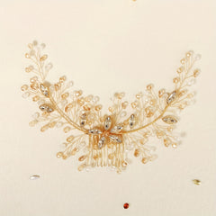 Rhinestone Decor Hair Comb Baroque Style Bridal Wedding Headwear