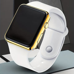 2pcs Square LED Digital Electronic Watch Unisex