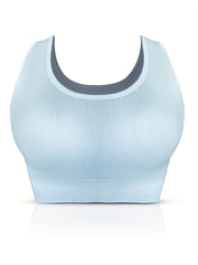 Plus Size Seamless Wireless Comfort Bra With Pads