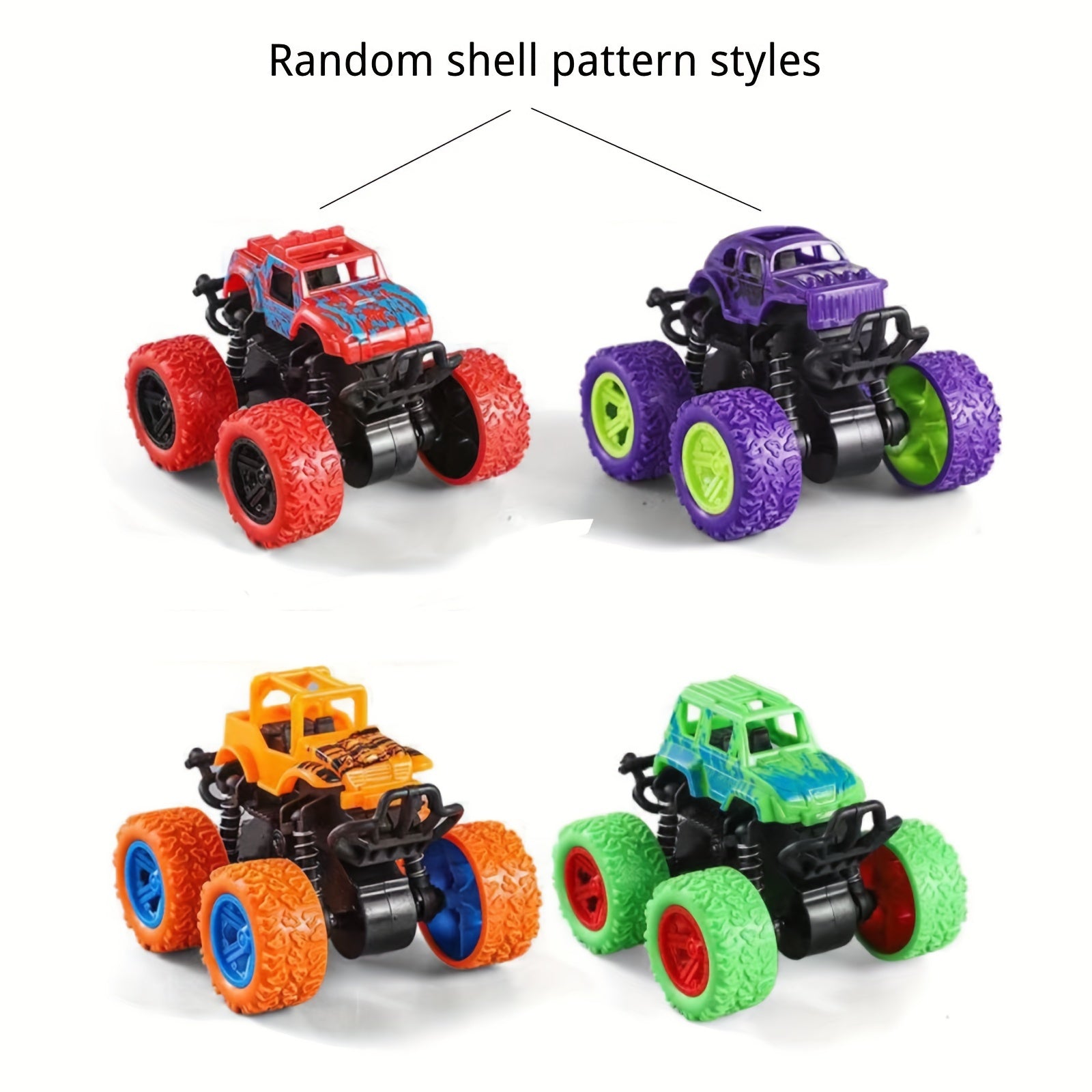 4pcs Inertia Off Road Vehicle Toy - Random Shell Patterns