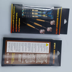 3pc Pure Copper Dart Set with Plastic Head - 3 Shafts, 3 Wings