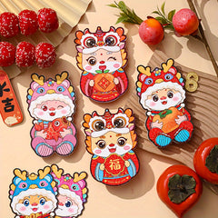 6pcs Chinese Year Red Envelope Year Of The Dragon