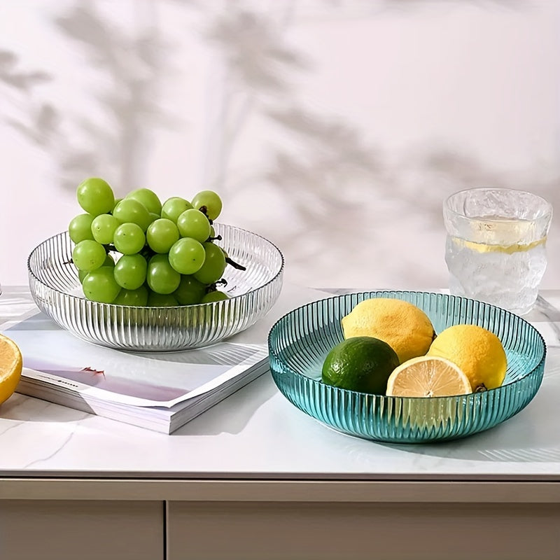 Round Transparent Snack Dried Fruit Plate Fruit Bowl