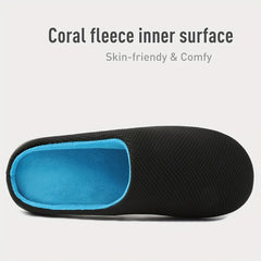 Men's Plush Slip On Slides Cozy House Slippers