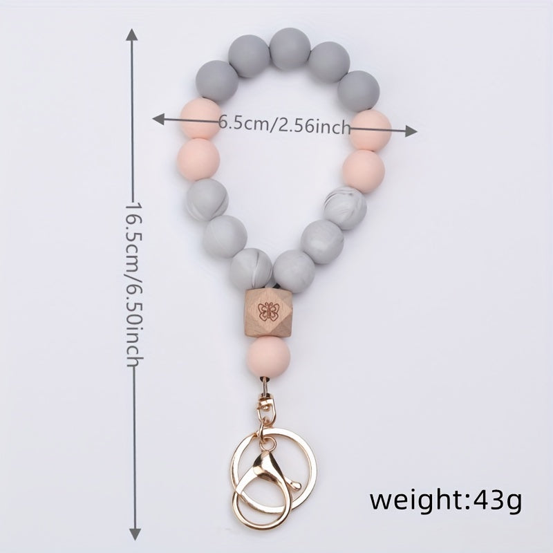 Butterfly Silicone Beaded Keychain - Outdoor Camping Hiking Tool