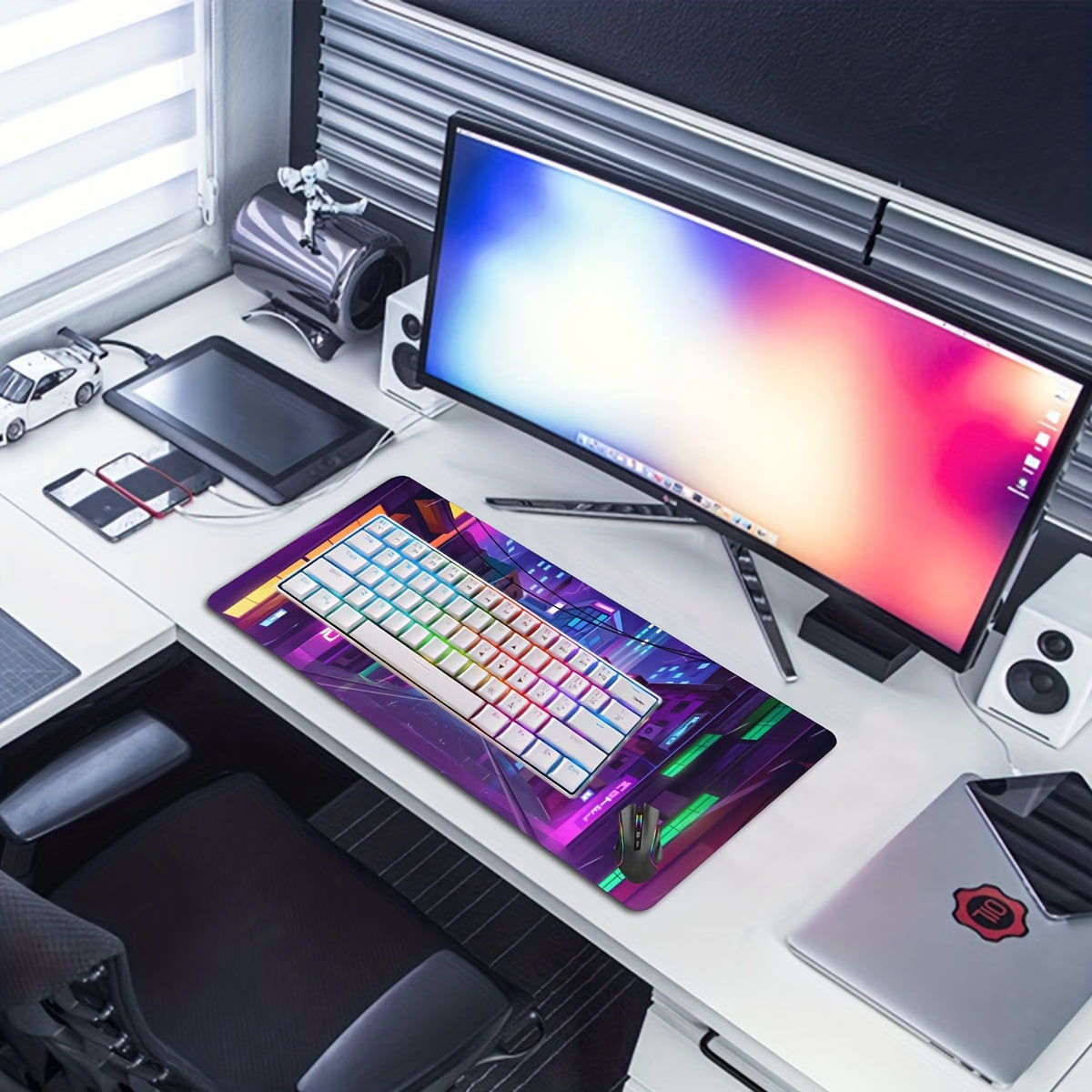 Large Keyboard Mouse Pad Non-Slip Rubber Base Mousepad