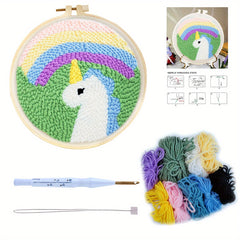 Mountain Pattern Punch Needle Starter Kit DIY Embroidery Kits With Instruction