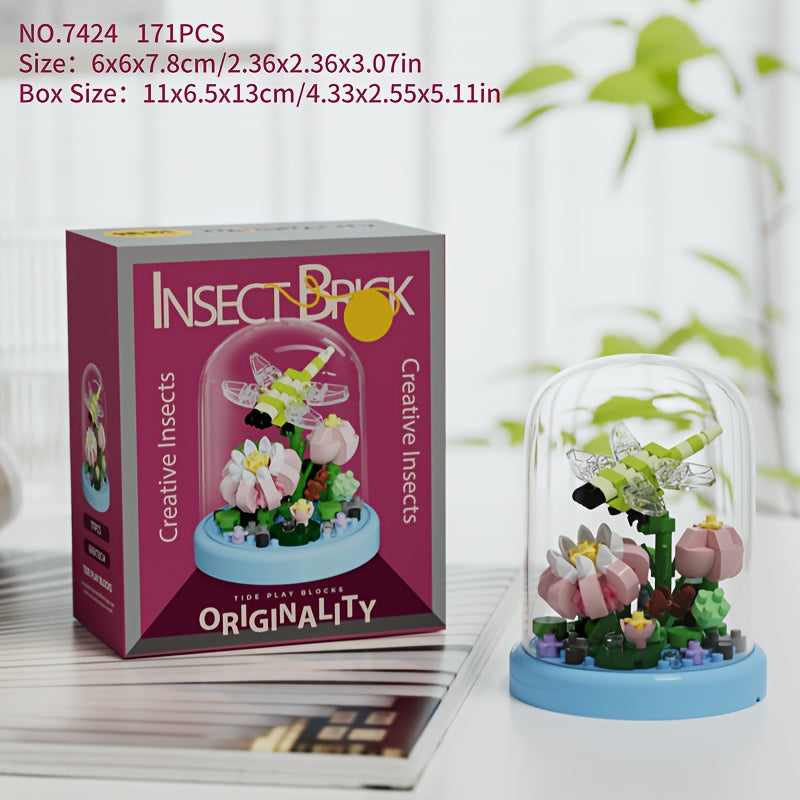 Insect Brick Building Blocks - Bee Snail Butterfly Design - Mixed