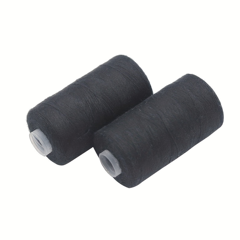 2pcs 500m Polyester Sewing Thread Set, Strong & Durable, for Hand Machines