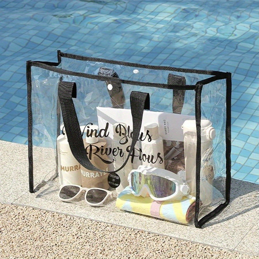 Large Capacity Transparent Swimming Bag PVC Hand Cosmetic Storage Tote