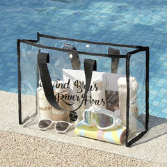 Large Capacity Transparent Swimming Bag PVC Hand Cosmetic Storage Tote