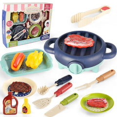 Kitchen Cooking Toy Set Educational Lighting Music Oven Play Accessories