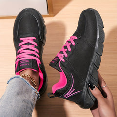 Casual Road Running Shoes Women's Front Tie Lightweight Hiking Shoes