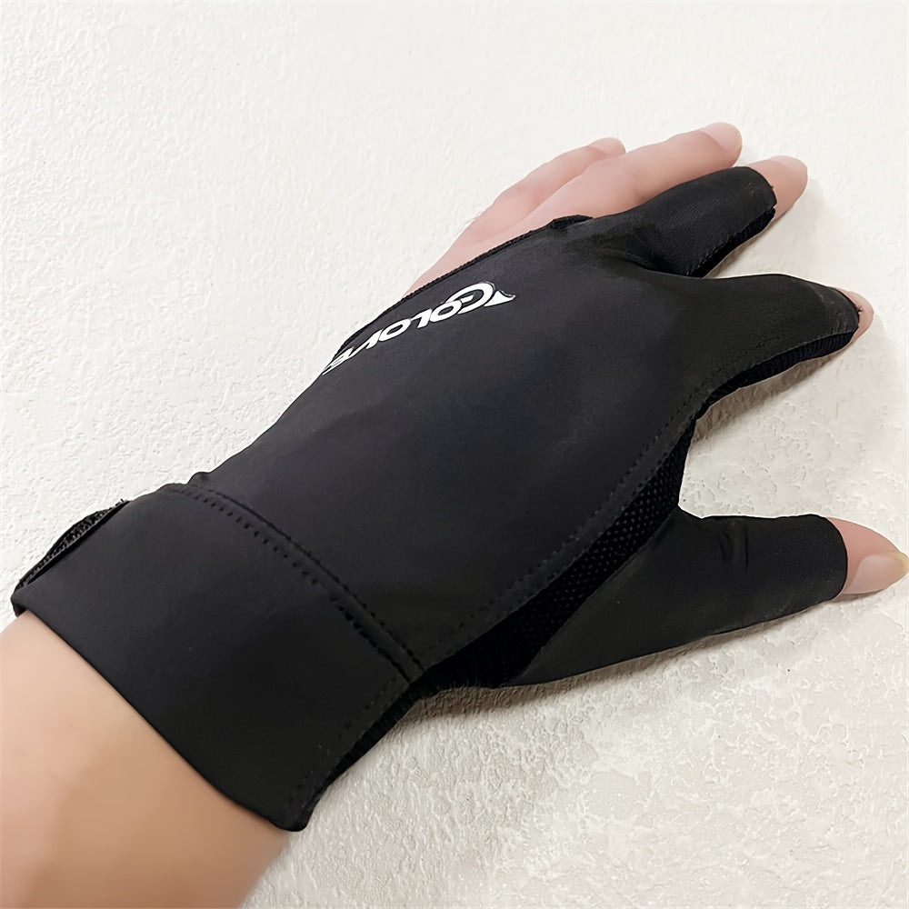 High Elastic Left Hand Billiards Glove Non Slip Three Finger