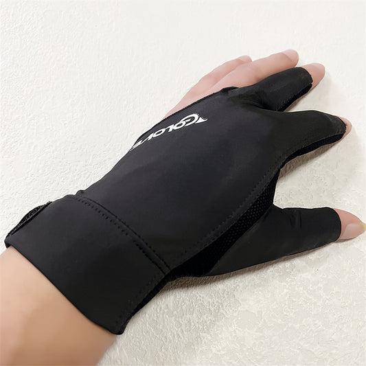 High Elastic Left Hand Billiards Glove Non Slip Three Finger