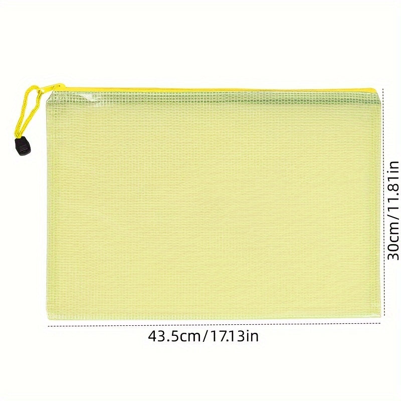 100pcs Mesh File Bag File Storage Bag File Holder Office Supplies