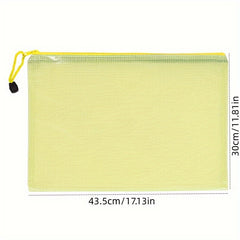 100pcs Mesh File Bag File Storage Bag File Holder Office Supplies