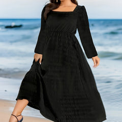 Lantern Sleeve Maxi Dress