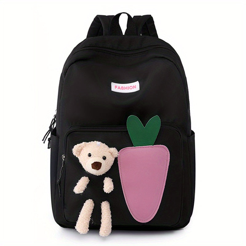 Bear Carrot Backpack Schoolbag for Girls Boys