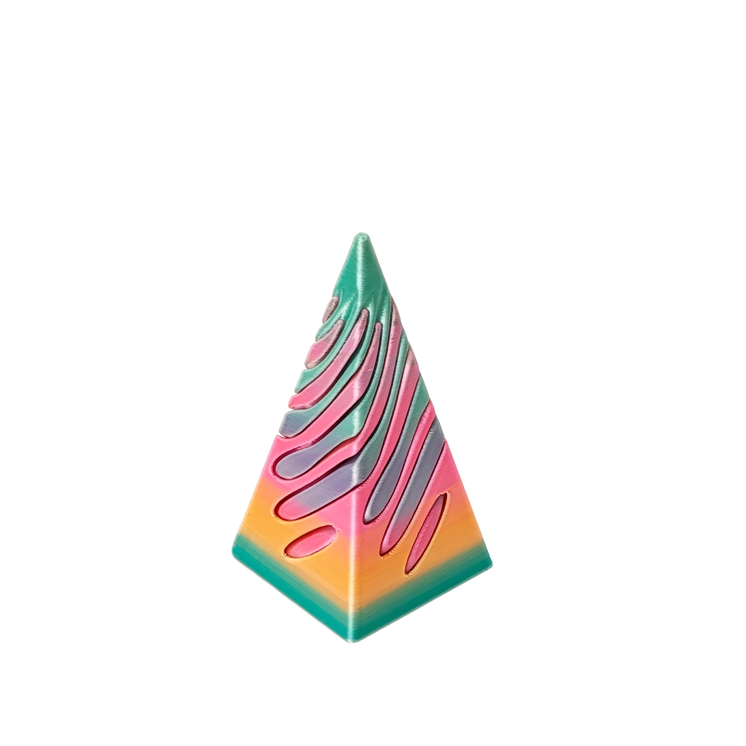 3pcs 3D Printed Candy Gradient Penetration Set Desk Decor