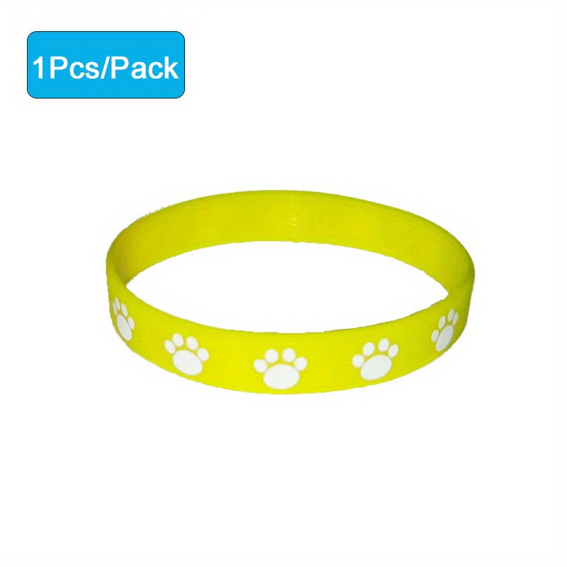 Dog Claw Pattern Silicone Bracelet Elastic Bracelet