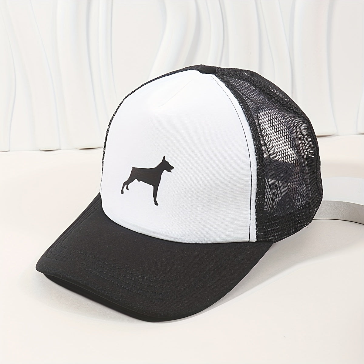 Animal Print Mesh Trucker Hat Unisex Breathable Sunscreen Dad Hat