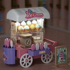Dollhouse Toy Bakery Cart with Auto Bread Dispenser - Creative Toy
