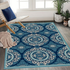 Soft Fluffy Plush Area Rug Vintage Floral Indoor Shaggy Rug