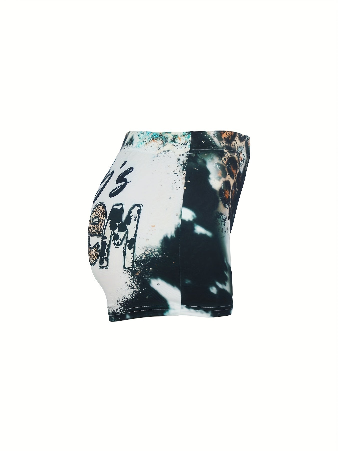 Sexy Letter Print Skinny Shorts for Women