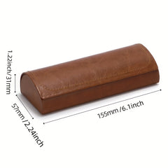 Hard Shell Eyeglass Cases PU Leather Vintage Pattern Glasses Protective