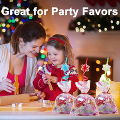 24 Snowflake Straws & 2 Cleaning Brushes Winter Party Supplies