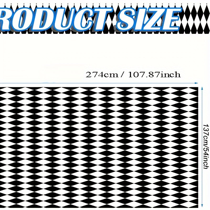 3pcs Checkered Tablecloths Plastic Checkered Tablecloths for Party Supplies