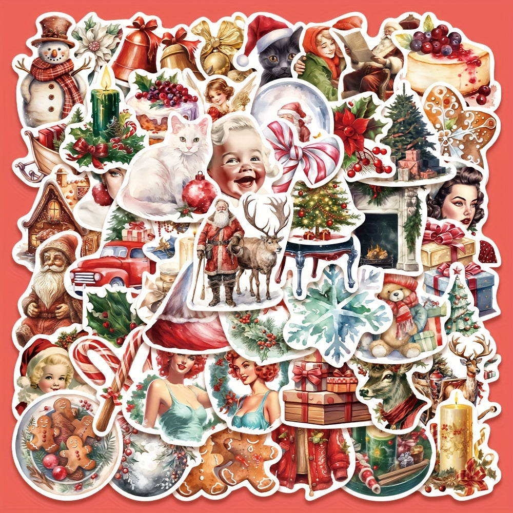 50pcs Christmas Stickers for Phone Case Suitcase Christmas Gift