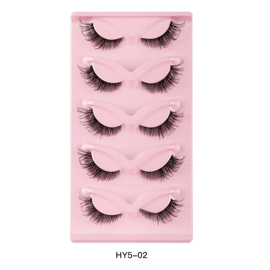 Cat Eye Lashes Natural Volume Thick Curly Manga Winged False Eyelashes