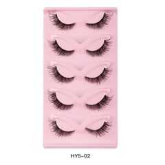 Cat Eye Lashes Natural Volume Thick Curly Manga Winged False Eyelashes