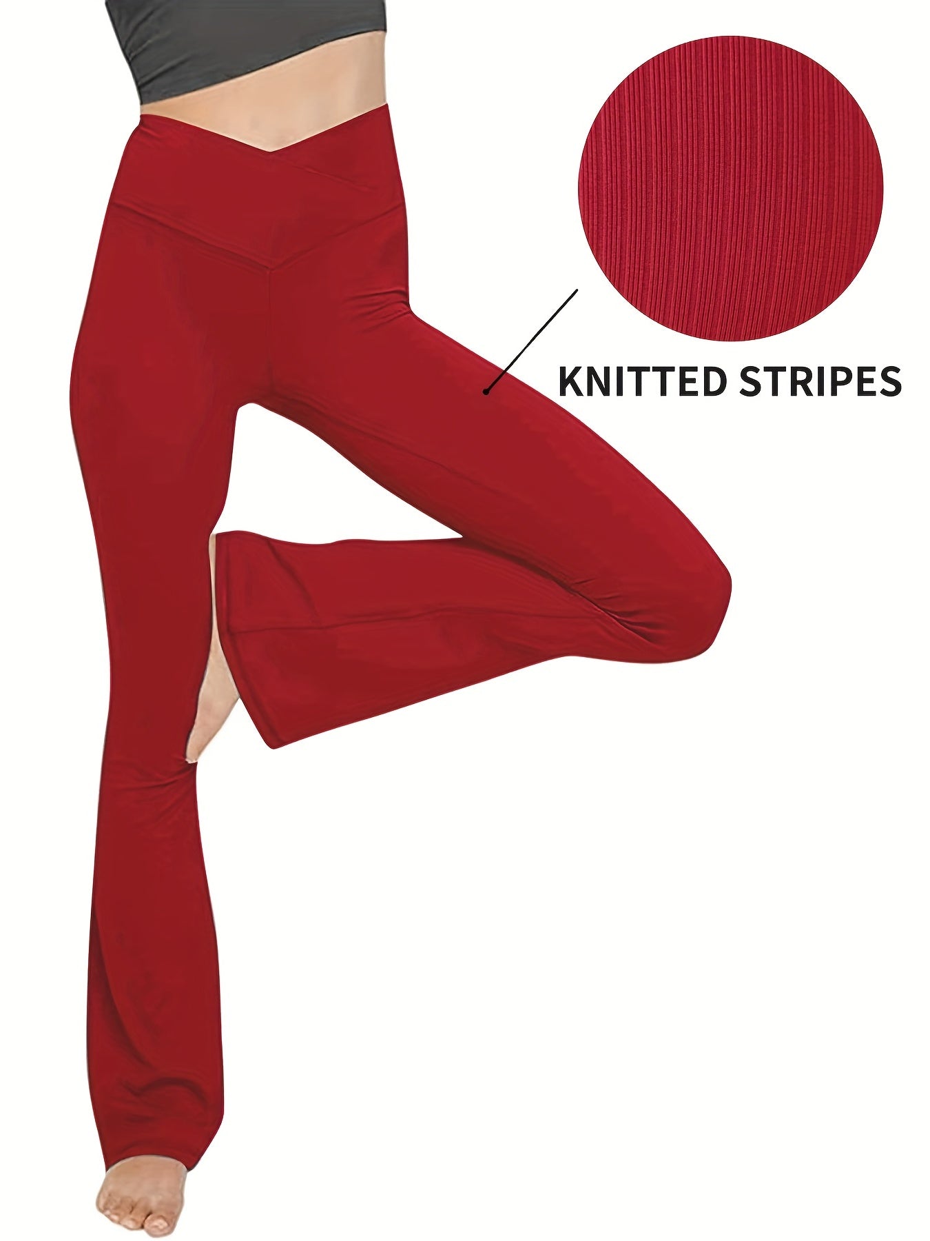 Women's High Waist Flared Leggings Yoga Pants