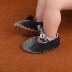 Baby Girls Ballet Princess Shoes With Bow Decoration