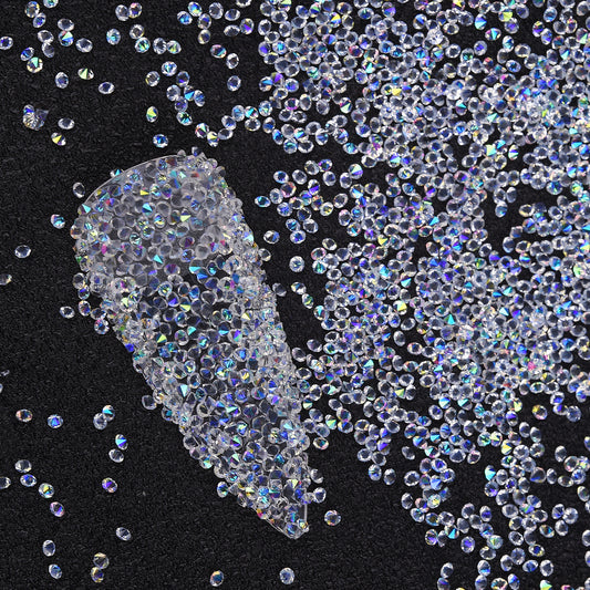 10000Pcs Pixie Nail Crystals Rhinestones Micro Nail Beads 1 2mm