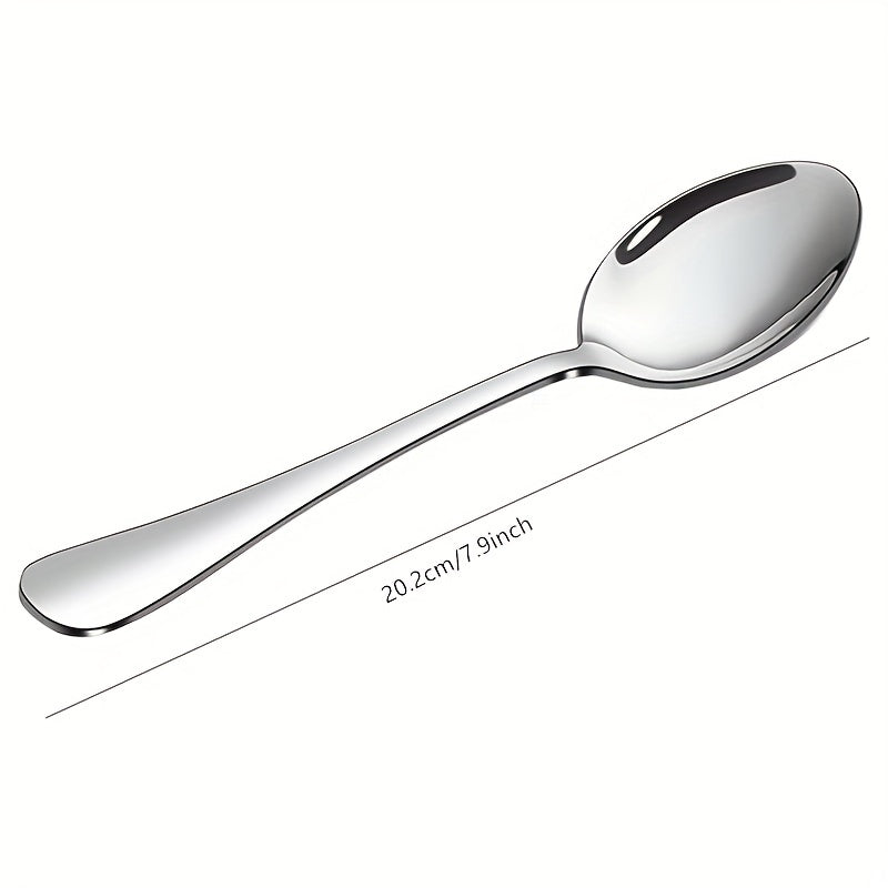 10pcs Stainless Steel Dinner Spoons Set for Kitchens & Restaurants