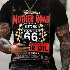 Men's 3D Print Casual Tee for Summer