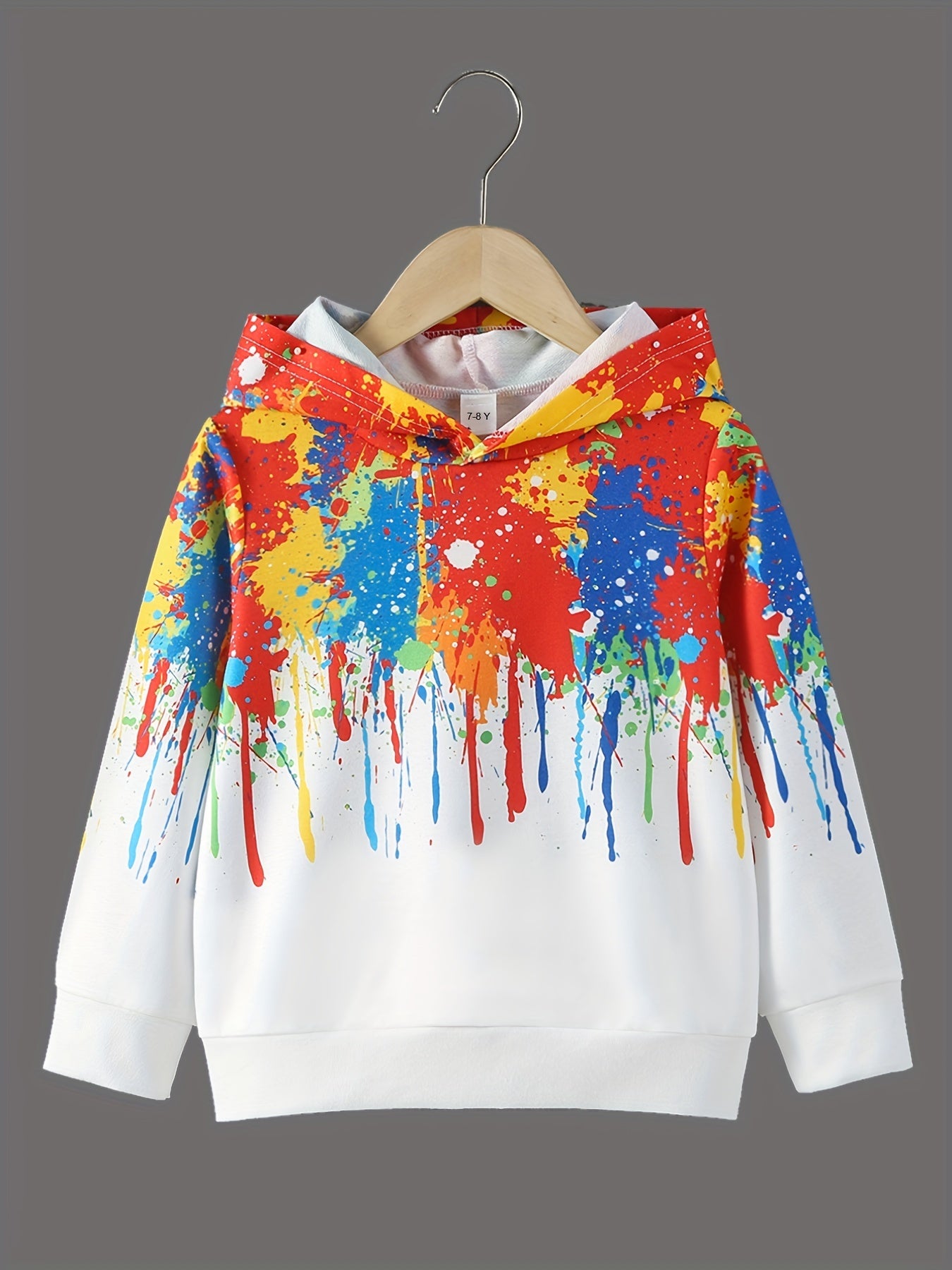 Colorful Ink Boys Hooded Sweatshirt for Spring Fall