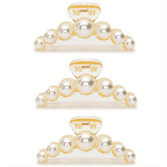 4pcs Faux Pearl Hair Clips Claw Clips Decorative Birthday Accessories