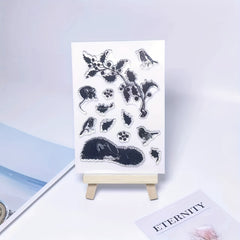Branch Fox Bird Clear Stamps for Card Making Decorations DIY Scrapbook