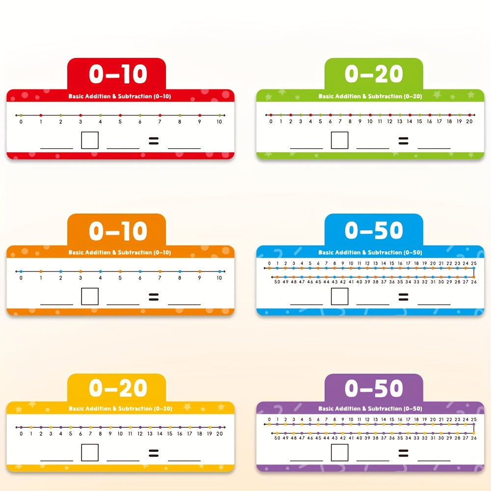 24pcs Number Line Cards 2 pens for Students Home school Teacher Supplies