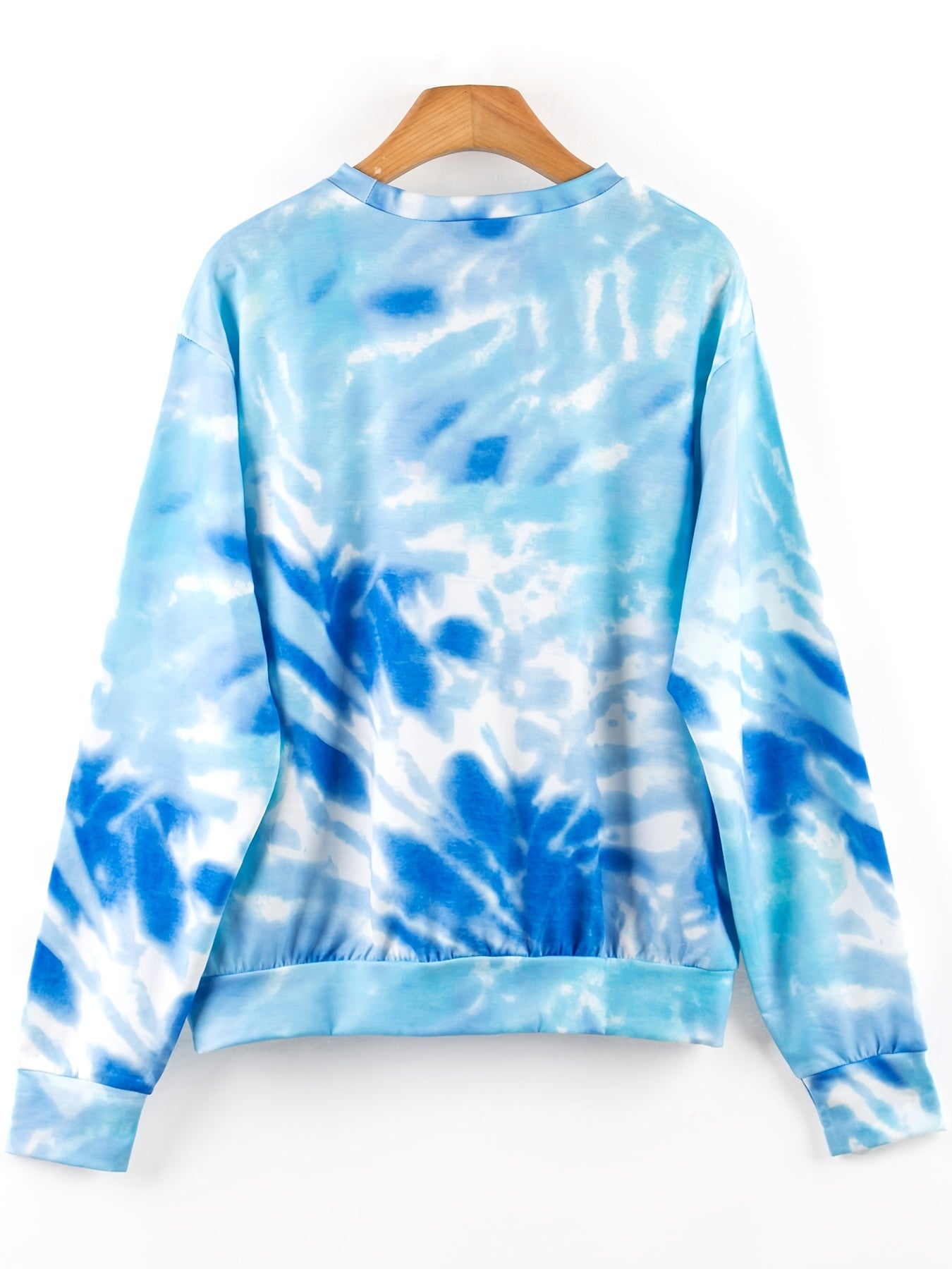 Tie Dye Round Neck Hoodie Casual Stylish Sweatshirt Women's