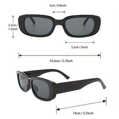 2 Pairs Small Frame Men's Sunglasses with Zipper Case