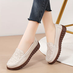 Women's Embroidered Loafers Soft Sole Casual Walking Flats