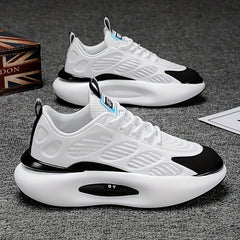Men's Chunky Lace-up Sneakers Cushioned Athletic Shoes